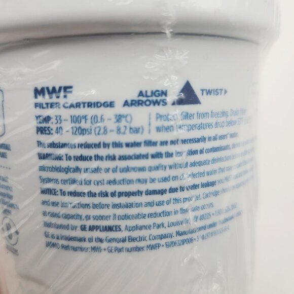 New Sealed GE MWF Appliances Refrigerator Water Filter Replacement - Picture 3 of 5